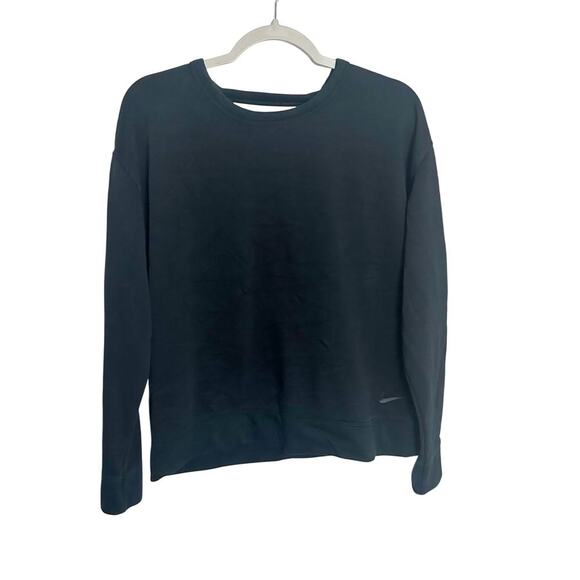 Nike Dri-Fit Versa Long Sleeve Training Top Open Back Black Size Medium - Picture 4 of 8